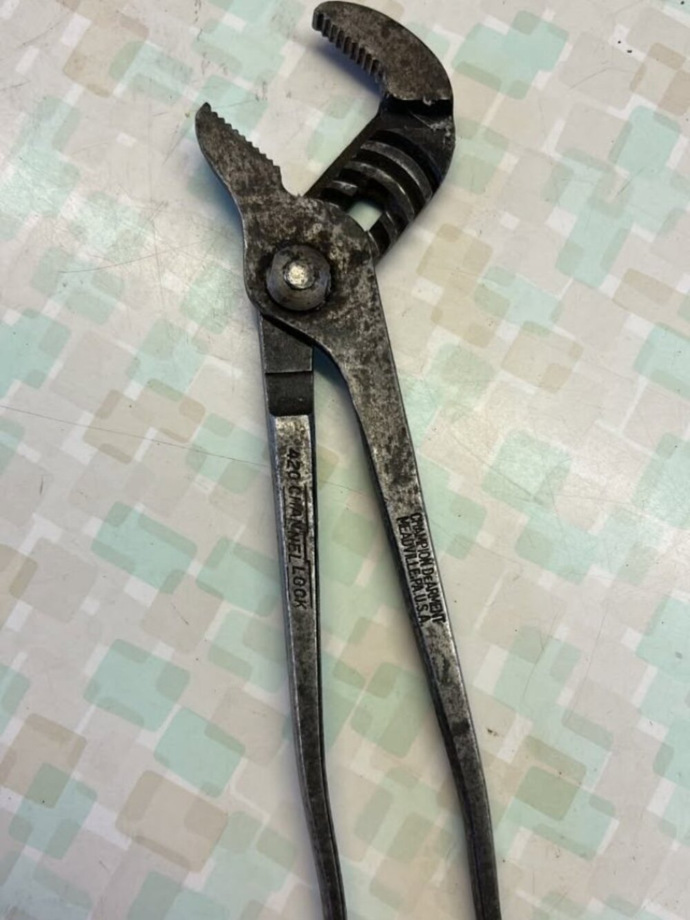 Vintage Channel Lock Pliers Classic Hand Tool No. 420 Made in USA